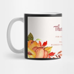 Thank You For Your Purchase Card (Thanksgiving Day) - 01 Mug